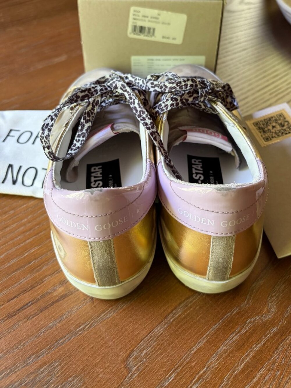 Auth EUC Golden Goose Super Star Gold Laminate Size 36 - Picture 4 of 6